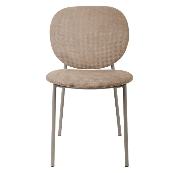 Sedia da pranzo Alexa, marrone chiaro/gambe beige