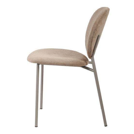 Sedia da pranzo Alexa, marrone chiaro/gambe beige