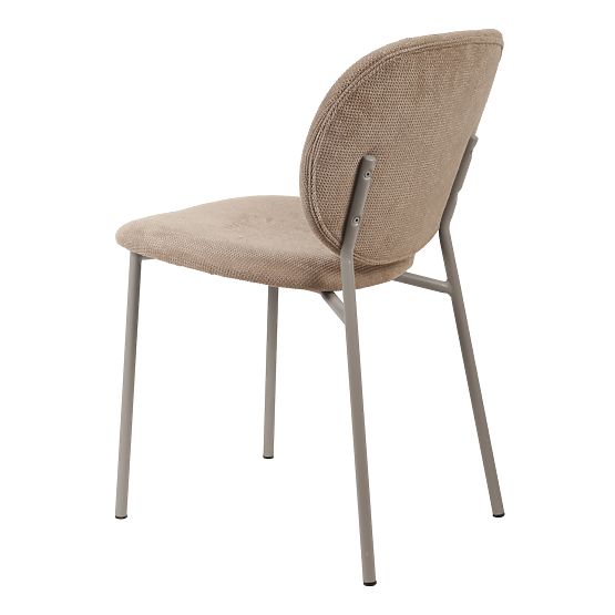 Sedia da pranzo Alexa, marrone chiaro/gambe beige