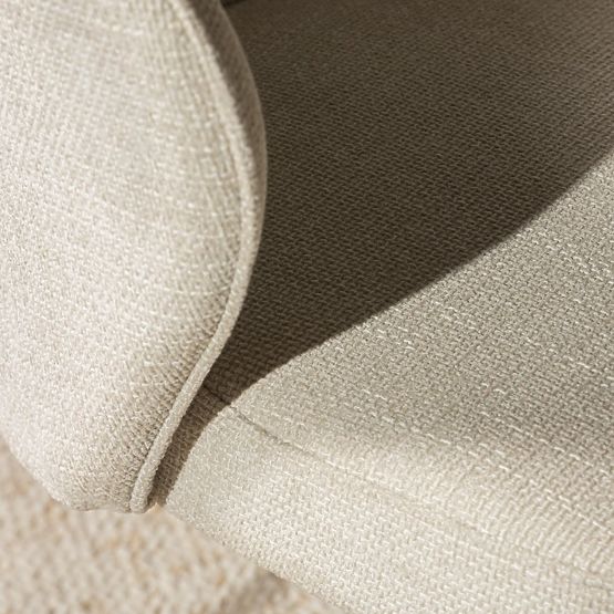 Sedia da pranzo Avery beige chiaro/gambe nere