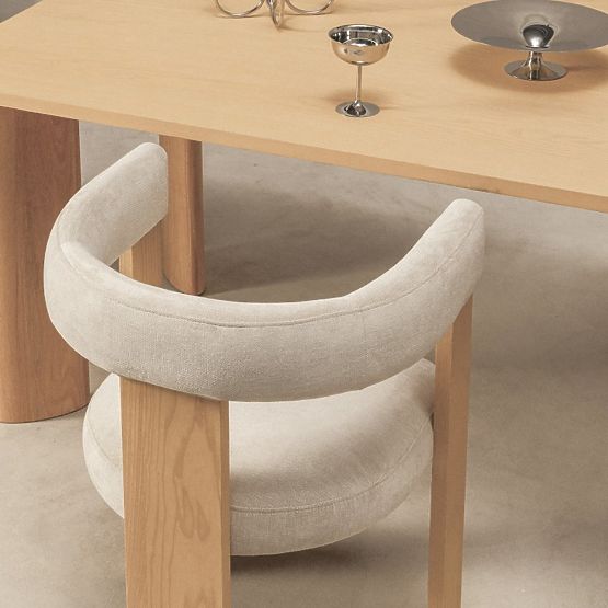 Sedia da pranzo Bali, beige/frassino