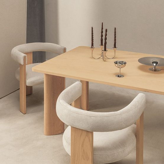 Sedia da pranzo Bali, beige/frassino
