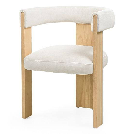 Sedia da pranzo Bali, beige/frassino