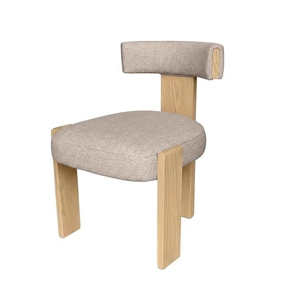 Sedia da pranzo Bali, in legno, beige/frassino
