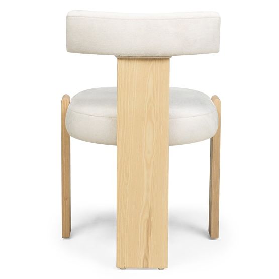 Sedia da pranzo Bali, in legno, beige/frassino