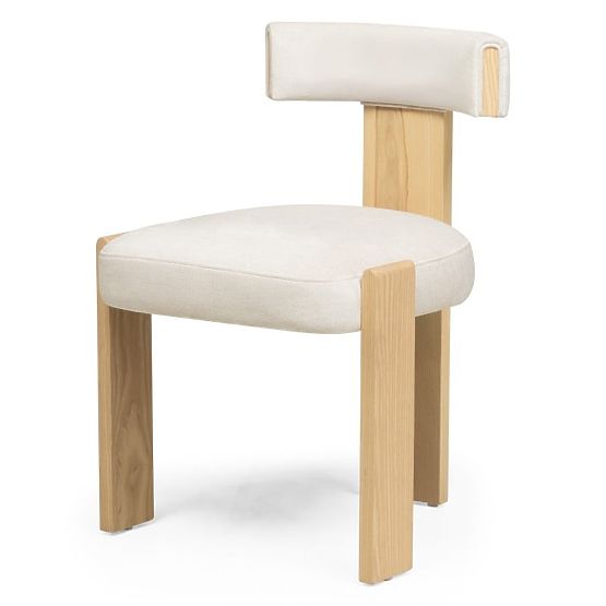 Sedia da pranzo Bali, in legno, beige/frassino