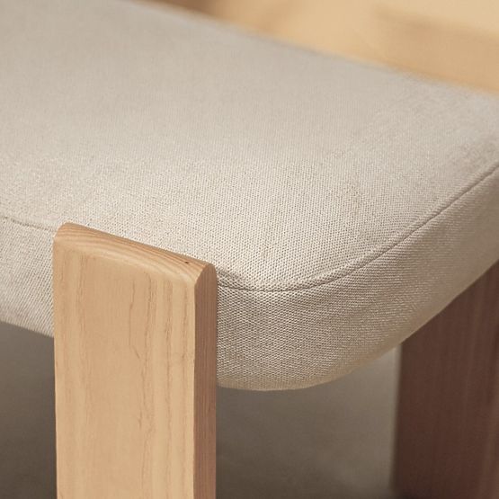 Sedia da pranzo Bali, in legno, beige/frassino