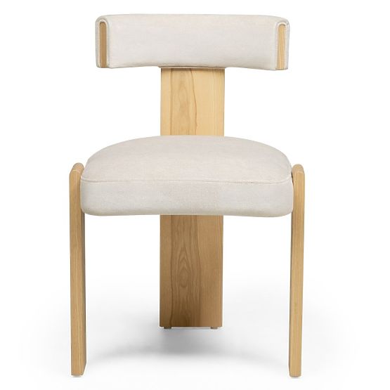 Sedia da pranzo Bali, in legno, beige/frassino