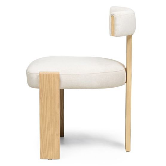 Sedia da pranzo Bali, in legno, beige/frassino