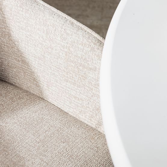 Sedia da pranzo Berisso, cappuccino/gambe nere