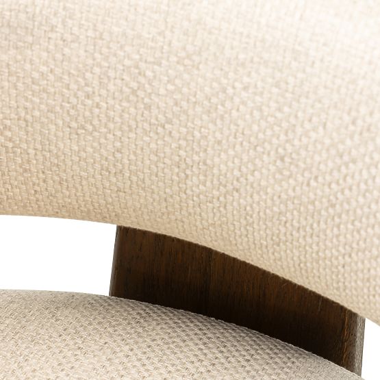 Sedia da pranzo Bruna, beige, rovere mocha