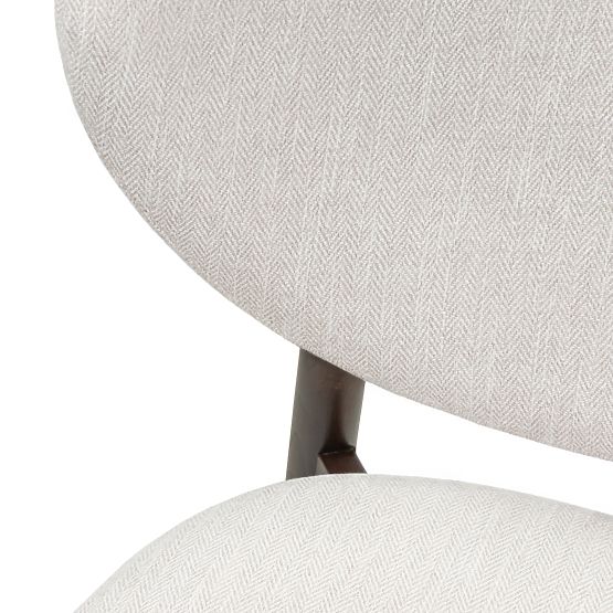 Sedia da pranzo Domenico beige/noce