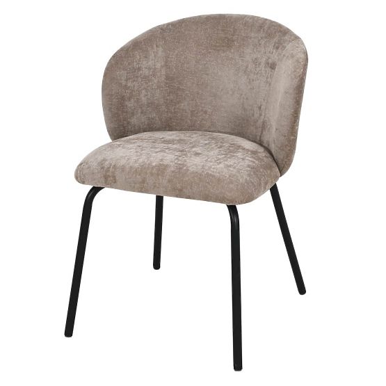 Sedia da pranzo Larisa, marrone/gambe nere