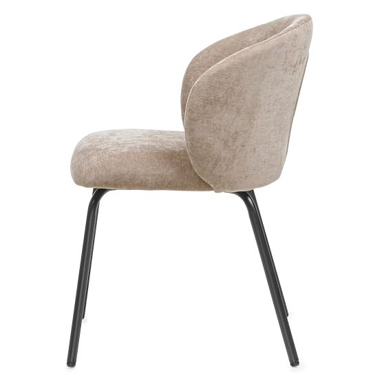 Sedia da pranzo Larisa, marrone/gambe nere