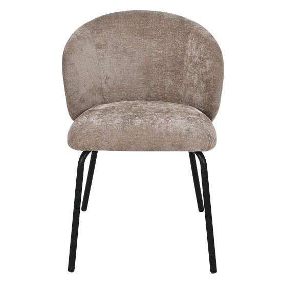 Sedia da pranzo Larisa, marrone/gambe nere