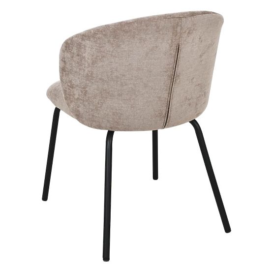 Sedia da pranzo Larisa, marrone/gambe nere