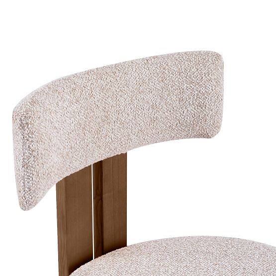 Sedia da pranzo Matteo, beige-crema/marrone