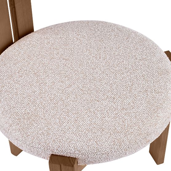 Sedia da pranzo Matteo, beige-crema/marrone