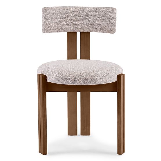 Sedia da pranzo Matteo, beige-crema/marrone