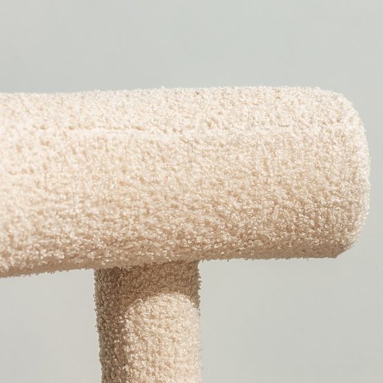Sedia da pranzo Pedro 2.0, beige, bouclé
