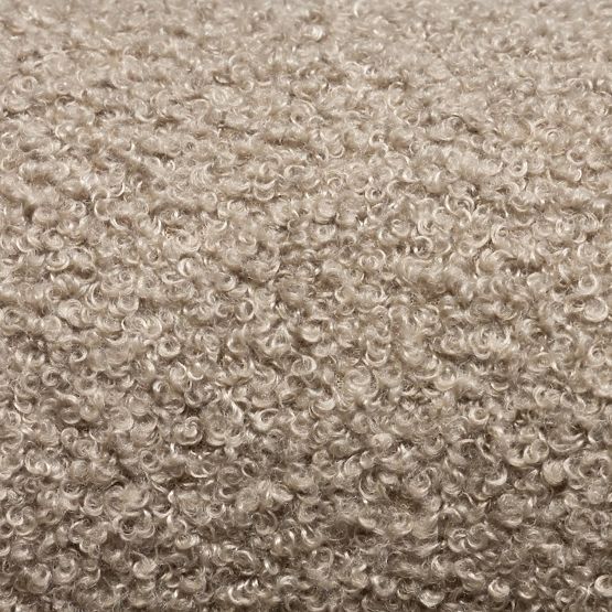 Sedia da pranzo Pedro, marrone-grigio/gambe nere, boucle