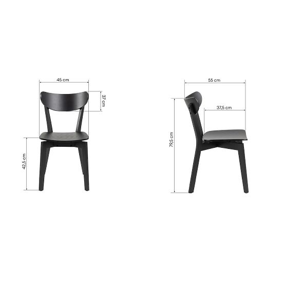 Sedia da pranzo Roxby nera