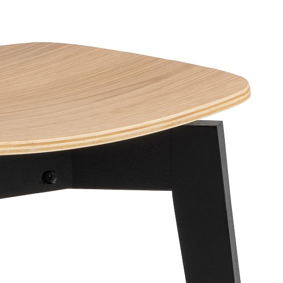 Sedia da pranzo Roxby nero/rovere