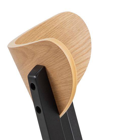 Sedia da pranzo Roxby nero/rovere