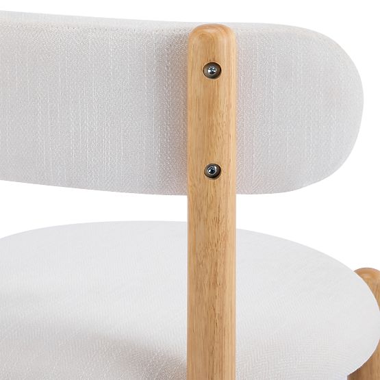 Sedia da pranzo Yoko, crema/naturale