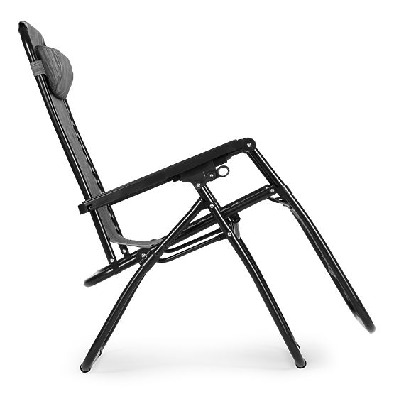 Sedia da spiaggia da giardino con schienale regolabile ZERO GRAVITY ModernHome - grigio