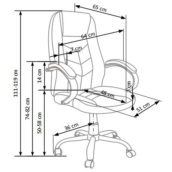 Sedia da ufficio CODY marrone
