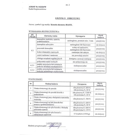 Sedia da ufficio HASEL - nero e grigio