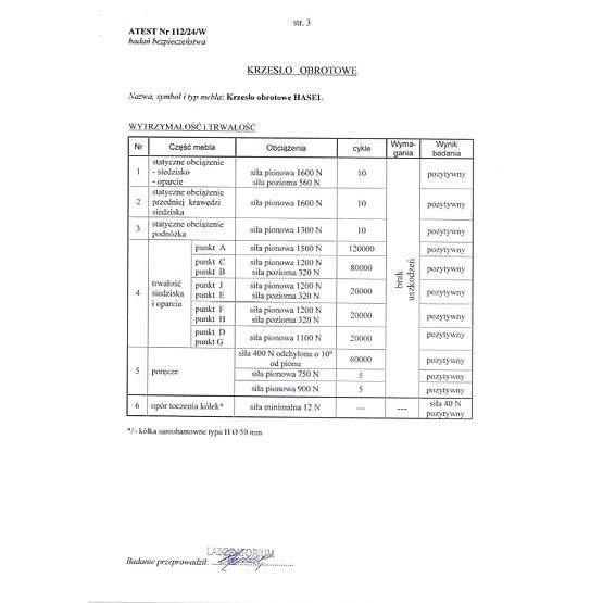 Sedia da ufficio HASEL - nero e grigio