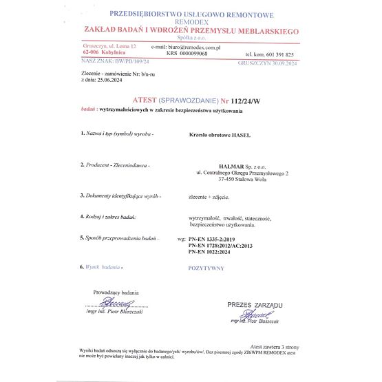 Sedia da ufficio HASEL - nero e grigio