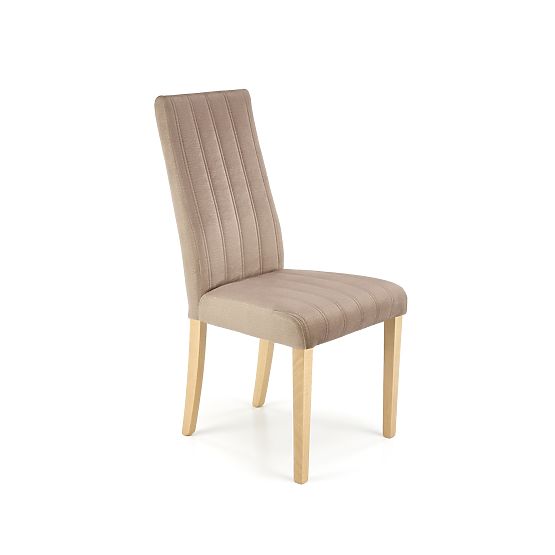 Sedia DIEGO 3 rovere miele / rivestimento velluto trapuntato Pásy - MONOLITH 09 (marrone scuro) (1p=