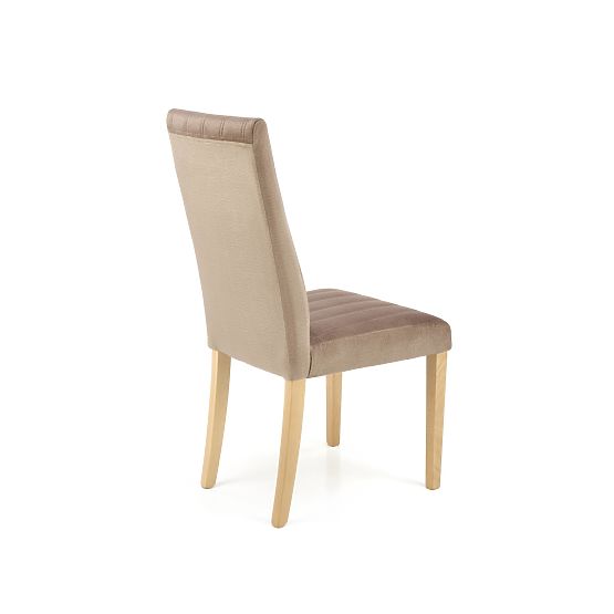 Sedia DIEGO 3 rovere miele / rivestimento velluto trapuntato Pásy - MONOLITH 09 (marrone scuro) (1p=
