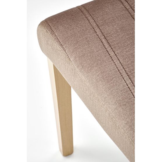 Sedia DIEGO 3 rovere miele / rivestimento velluto trapuntato Pásy - MONOLITH 09 (marrone scuro) (1p=