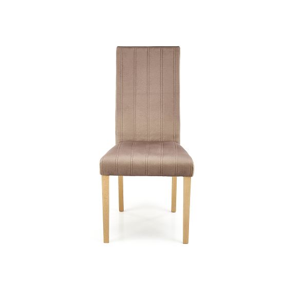 Sedia DIEGO 3 rovere miele / rivestimento velluto trapuntato Pásy - MONOLITH 09 (marrone scuro) (1p=