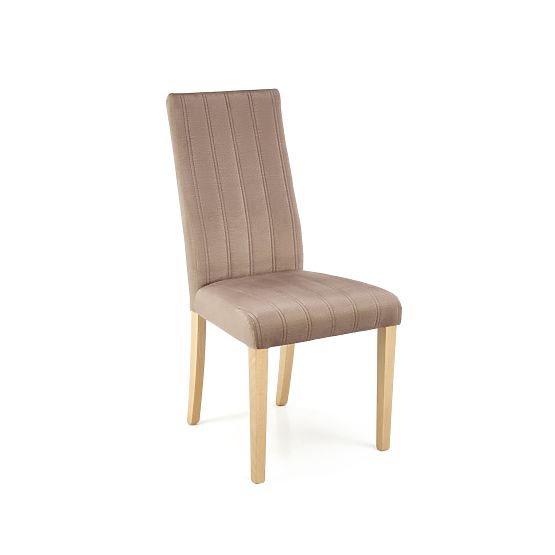 Sedia DIEGO 3 rovere miele / rivestimento velluto trapuntato Pásy - MONOLITH 09 (marrone scuro) (1p=