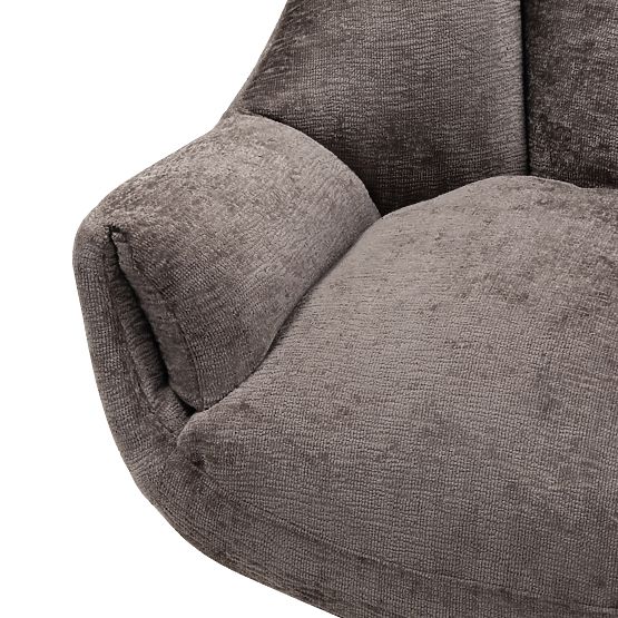 Sedia girevole Bolzano, marrone-grigio/gambe cromate