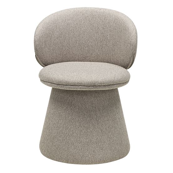 Sedia girevole Chamil beige-grigio, arrotondata