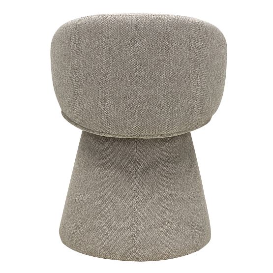 Sedia girevole Chamil beige-grigio, arrotondata