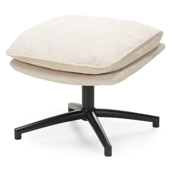 Sedia girevole con poggiapiedi Verano beige