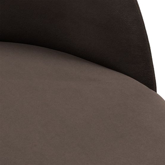 Sedia girevole Enzo, forme arrotondate, cioccolato/espresso, velluto