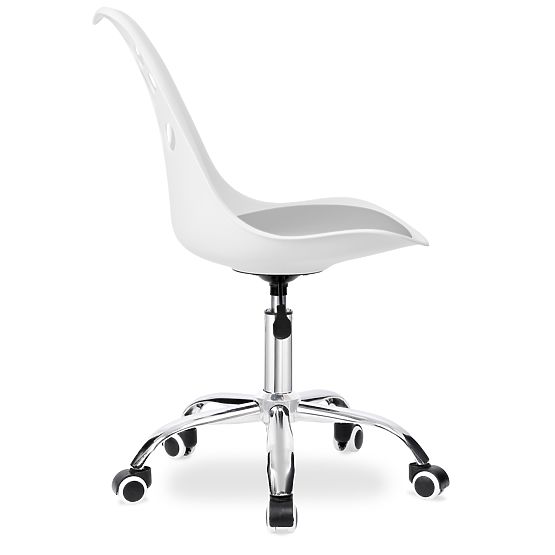 Sedia girevole Grover bianco-grigio