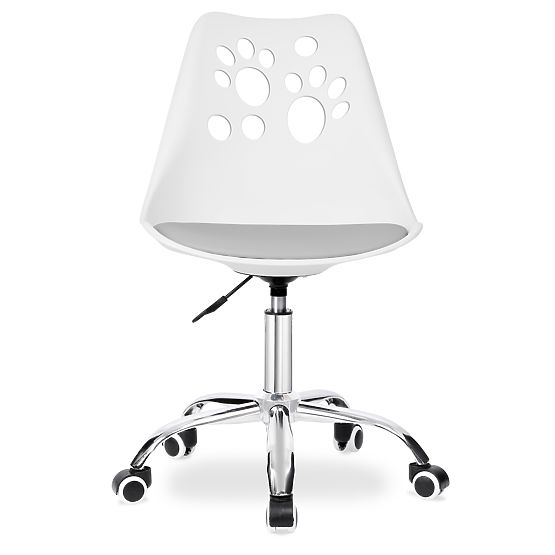Sedia girevole Grover bianco-grigio