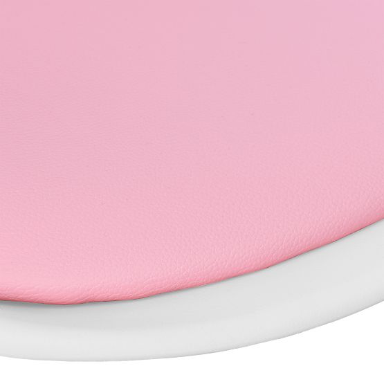 Sedia girevole Grover bianco-rosa