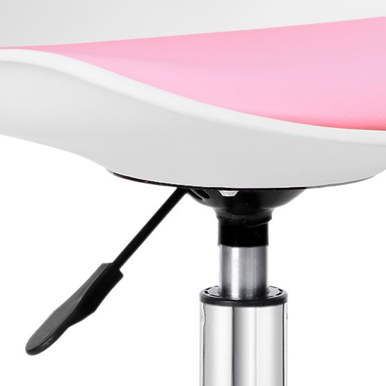 Sedia girevole Grover bianco-rosa
