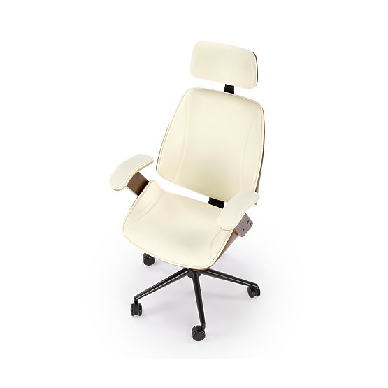 Sedia girevole IGNAZIO, noce-crema (1p=1ks)