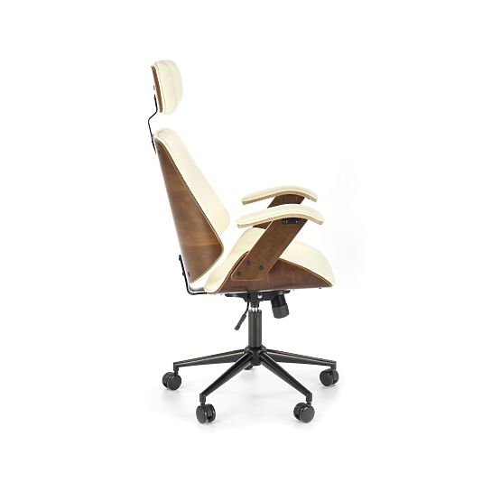 Sedia girevole IGNAZIO, noce-crema (1p=1ks)